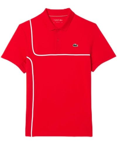 Lacoste Short Sleeve Regular Fit Tennis Polo - Red