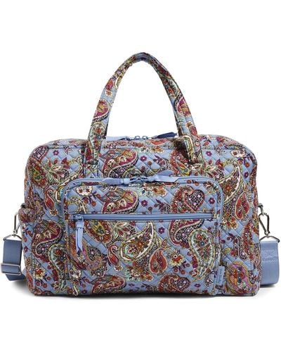 Vera Bradley Cotton Weekender Travel Bag - Purple