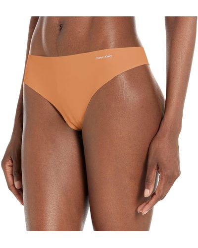 Calvin Klein Invisibles Thong Multipack Panty - Brown