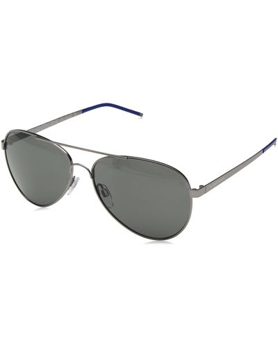 Cole Haan Ch6020 Metal Aviator Sunglasses - Blue
