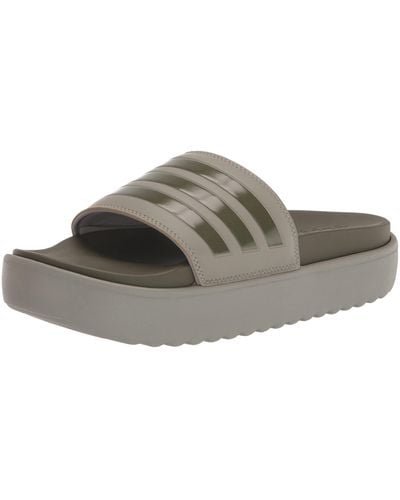 adidas Adilette Platform Slide Sandal - Black