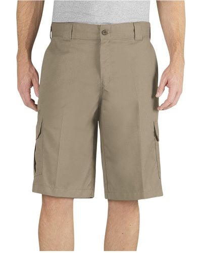 Dickies 13 Inch Relaxed Fit Stretch Twill Cargo Short - Natural