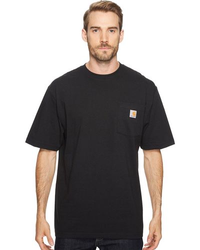 Carhartt Mens K87 Workwear Short Sleeve T-shirt - Black