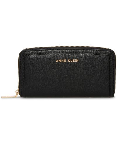 Anne Klein Ak Large Curved Wallet - Black