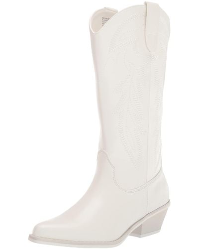 Madden Girl Redford Fashion Boot - White