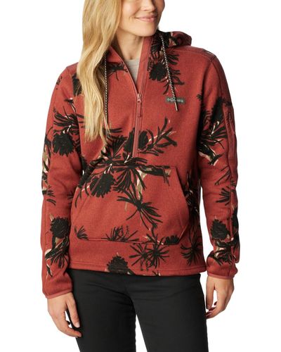 Columbia Sweater Weather Hooded Pullover - Red