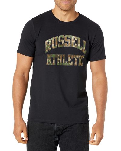Russell Cotton Performance Short Sleeve T-shirt - Black