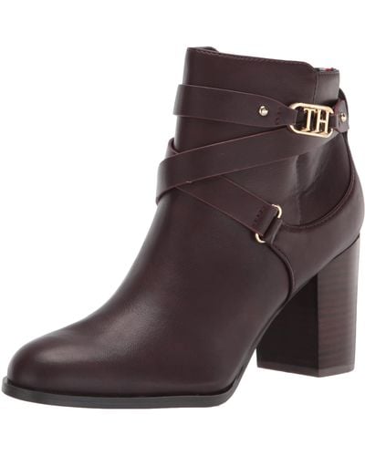 Tommy Hilfiger Darhla Ankle Boot - Red