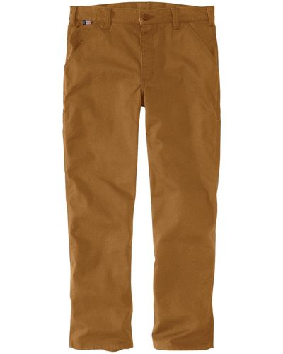 Carhartt Flame Resistant Rugged Flex Relaxed Fit Duck Utility Work Pant - Brown