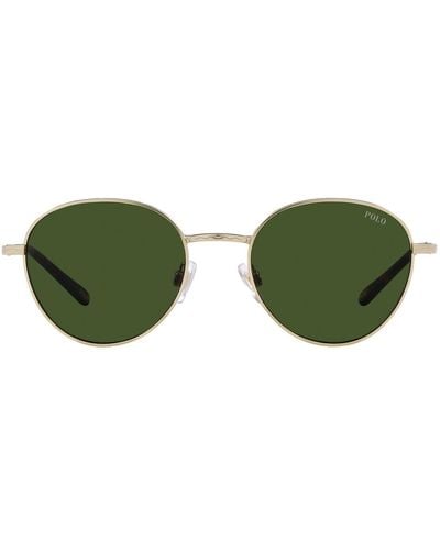 Polo Ralph Lauren S Ph3144 Round Sunglasses - Green