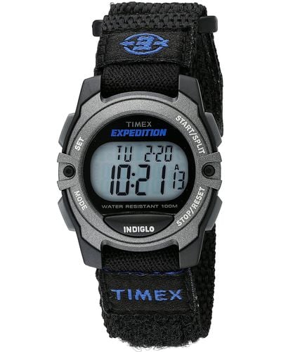 Timex Tw4b02400 Expedition Mid-size Digital Cat Black Fast Wrap Strap Watch