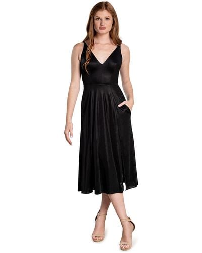 Dress the Population S Serafina Fit And Flare Midi Special Occasion - Black