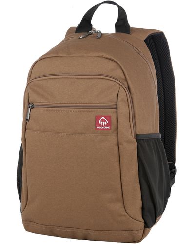 Wolverine 23l Backpack-large Capacity And 15" Laptop Sleeve - Brown