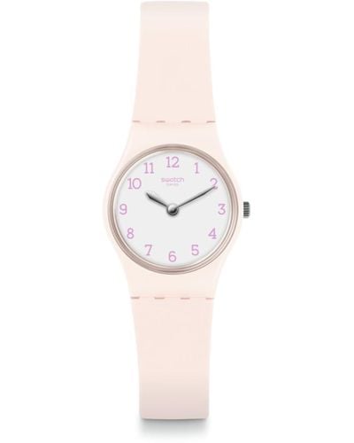 Swatch Casual Pink Watch Plastic Quartz Pinkbelle