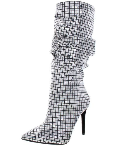 Jessica Simpson Leonelle Slouchy Disco Ball Stiletto Heel Tall Boots - Black