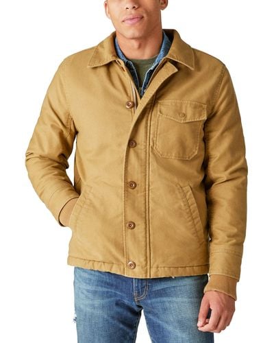 Lucky Brand Sherpa Lined Deck Jacket - Natural