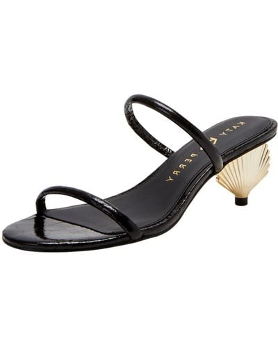 Katy Perry The Scalloped Shell Heeled Sandal - Black