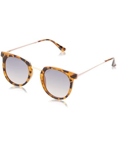 Tahari Womens Th713 Metal Bridged Uv Protective S Round Sunglasses Elegant Gifts For 49 Mm - Black