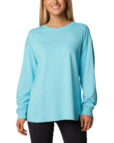 Columbia North Cascades Branded Long Sleeve Crew - Blue
