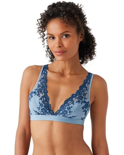 Wacoal Embrace Lace Wire Free Soft-cup Bralette - Blue