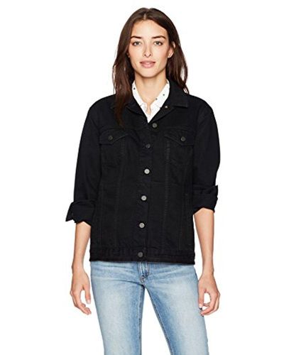 French Connection Slouchy Western Denim Jacket - Black