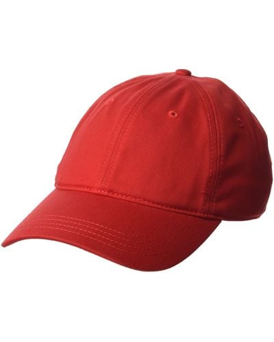Lacoste Organic Cotton Twill Cap - Red