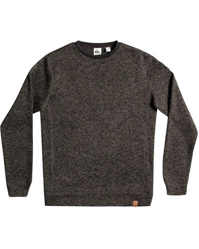 Quiksilver Keller Crew Pullover Fleece Sweatshirt Sweater - Gray