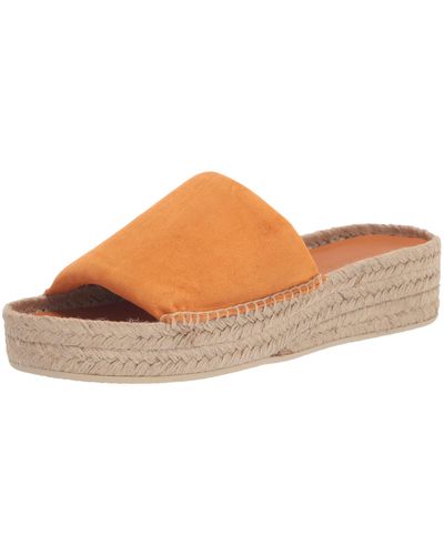 Vince S Jesse Espadrille Platform Sandals Burnt Orange 9.5 M - Black