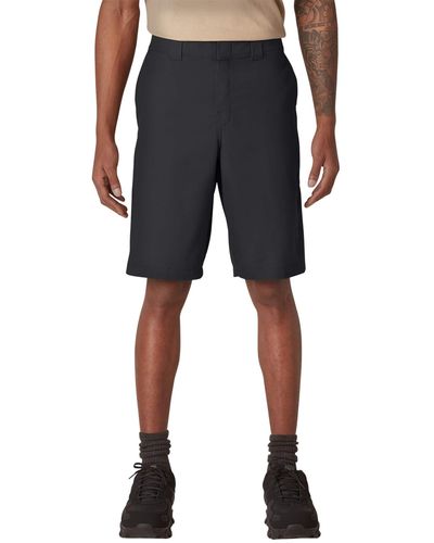 Dickies Mens Cooling Temp-iq Active Waist Twill Work Utility Shorts - Black