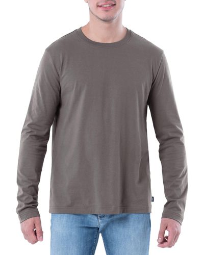 Lee Jeans Long Sve Cotton T-shirt - Gray