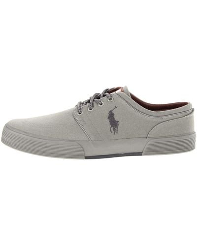 Polo Ralph Lauren Faxon Low Sneaker,grey/grey,9.5 D Us - Gray