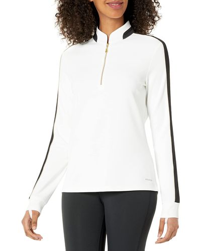Greg Norman Collection Voyager L/s 1/4 Zip - White