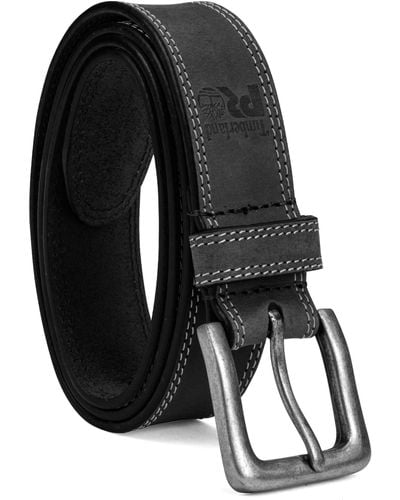 Timberland Big And Tall 38mm Boot Leather Belt - Black
