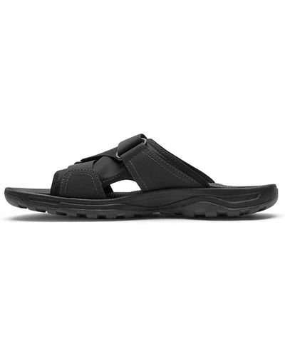 Rockport Trail Technique Velcro Slide Sandal - Black