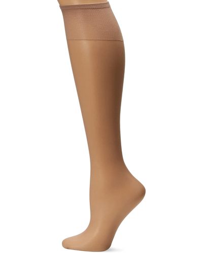 Hanes Silk Reflections Silky Sheer Knee Highs With Reinforced Toe 2 Pk., Socks & Tights, Clothing & Accessories