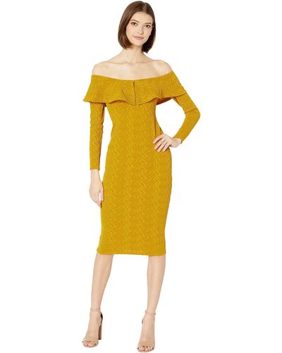 BCBGeneration Off-the-shoulder Bodycon Dress Trz6269513 - Yellow