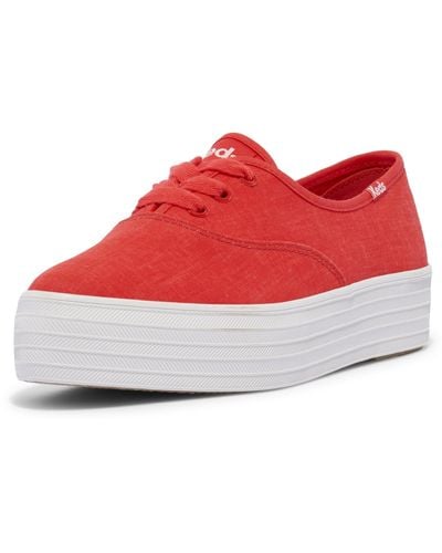 Keds Point Lace Up Sneaker - Red