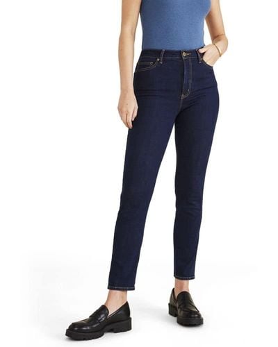 Dockers Slim Fit High Rise Jean Cut Pants - Blue