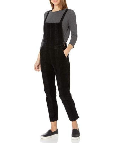 AG Jeans Pleated Isabelle Overalls - Black