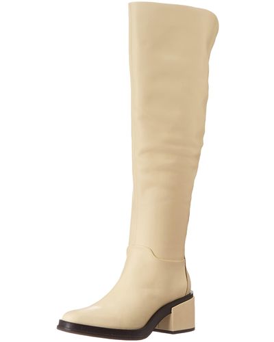 Franco Sarto S Dorica Wc Knee High Boot Cream 7.5 M - White