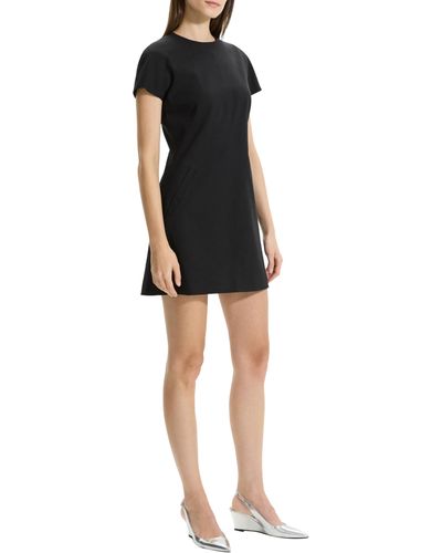 Theory Dolman Short Sleeve Mini Dress - Black