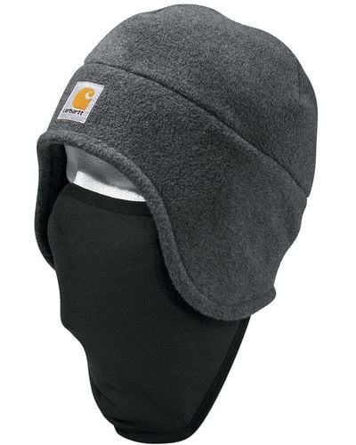 Carhartt Fleece 2-in-1 Headwear,charcoal Heather,one Size - Gray
