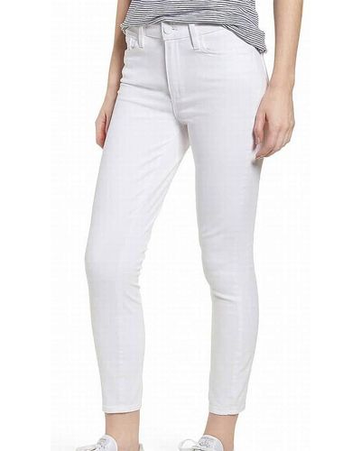 PAIGE Hoxton High-rise Ultra Skinny Fit Crop Jean - White