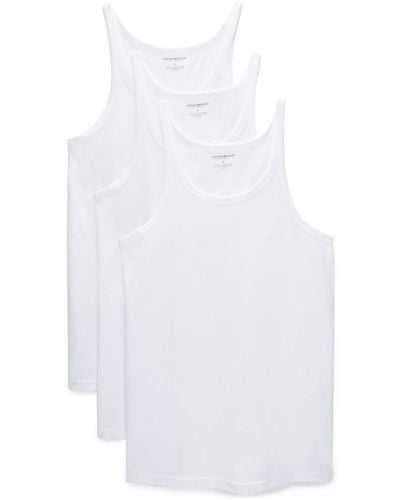 Emporio Armani 3-Pack Tank Top Regular Fit Unterhemd - Weiß