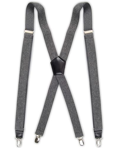 Dockers Textured Solid Suspender,gray,one Size