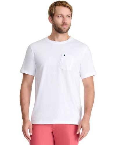 Izod Saltwater Short Sleeve Solid T-shirt With Pocket - White