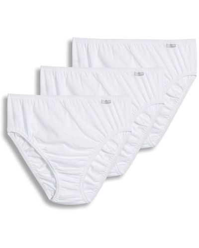 Jockey Women's Underwear Plus Size Elance French Cut - 3 Pack, White, 11