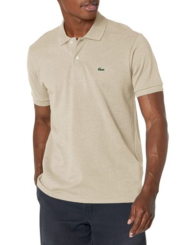 Lacoste S Contemporary Collections Short Sleeve Classic Pique Polo Shirt - Natural