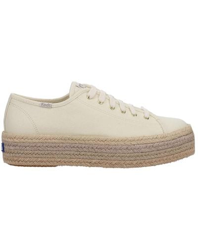 Keds Triple Up Leather Sneaker - Natural