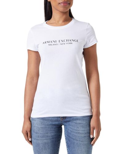 Emporio Armani Armani Exchange Slim Fit Milano New York Crewneck T-Shirt - Weiß